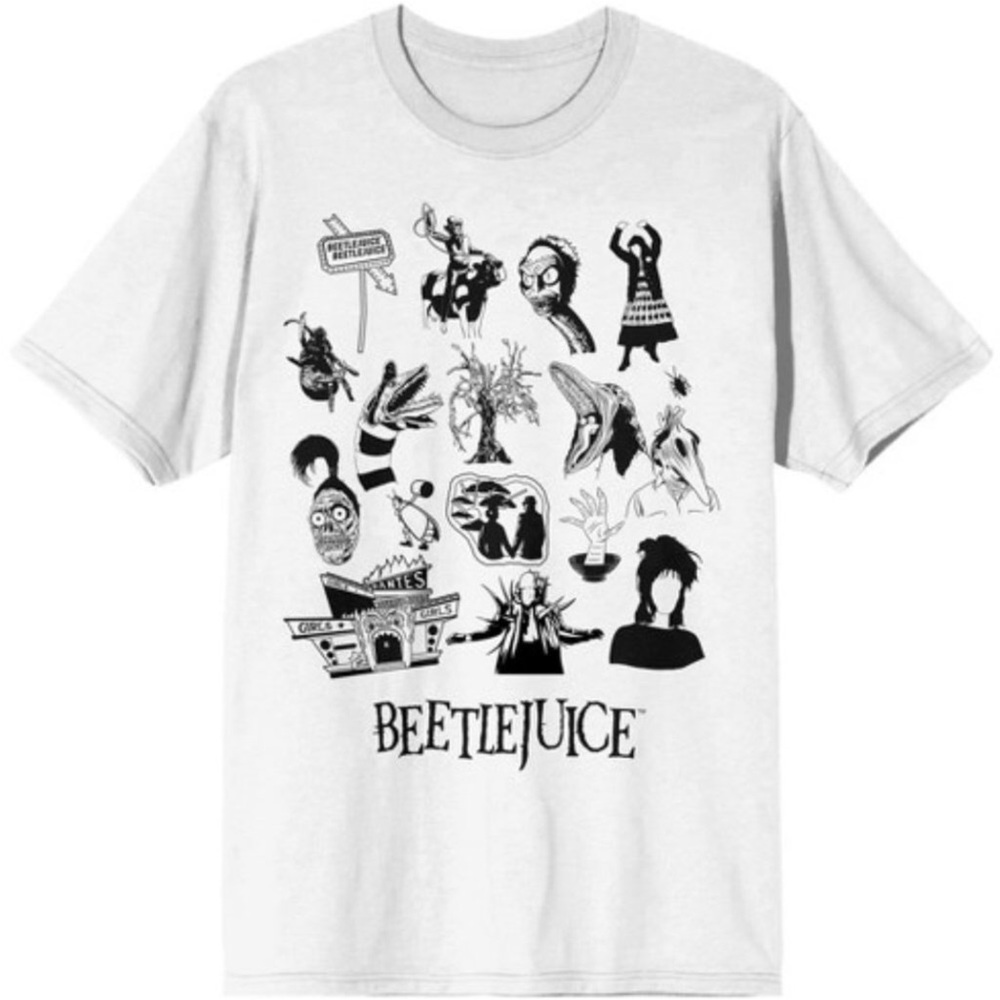 Beetlejuice RARE Icons White Crew T-Shirt